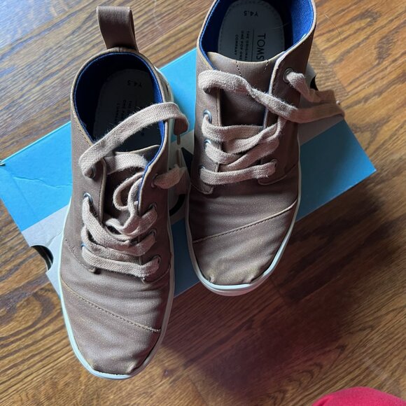 Toms Youth Botas Cupsole Toffee Microsuede Shoes Sz 4.5Y - Picture 11 of 11